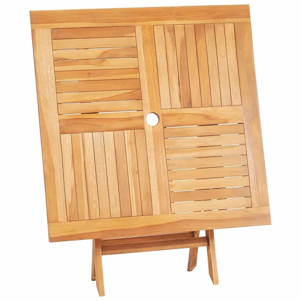 Table de jardin pliante teck massif meuble extérieur durable - 6