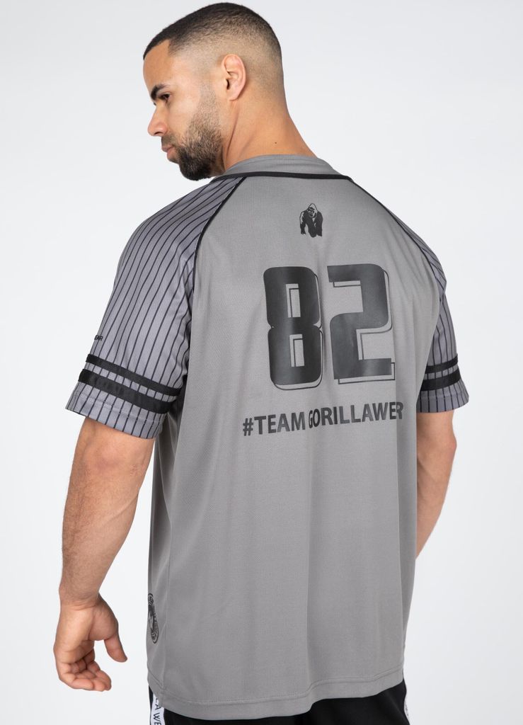 Gorilla Wear 82 Baseball-Trikot – Grau – M