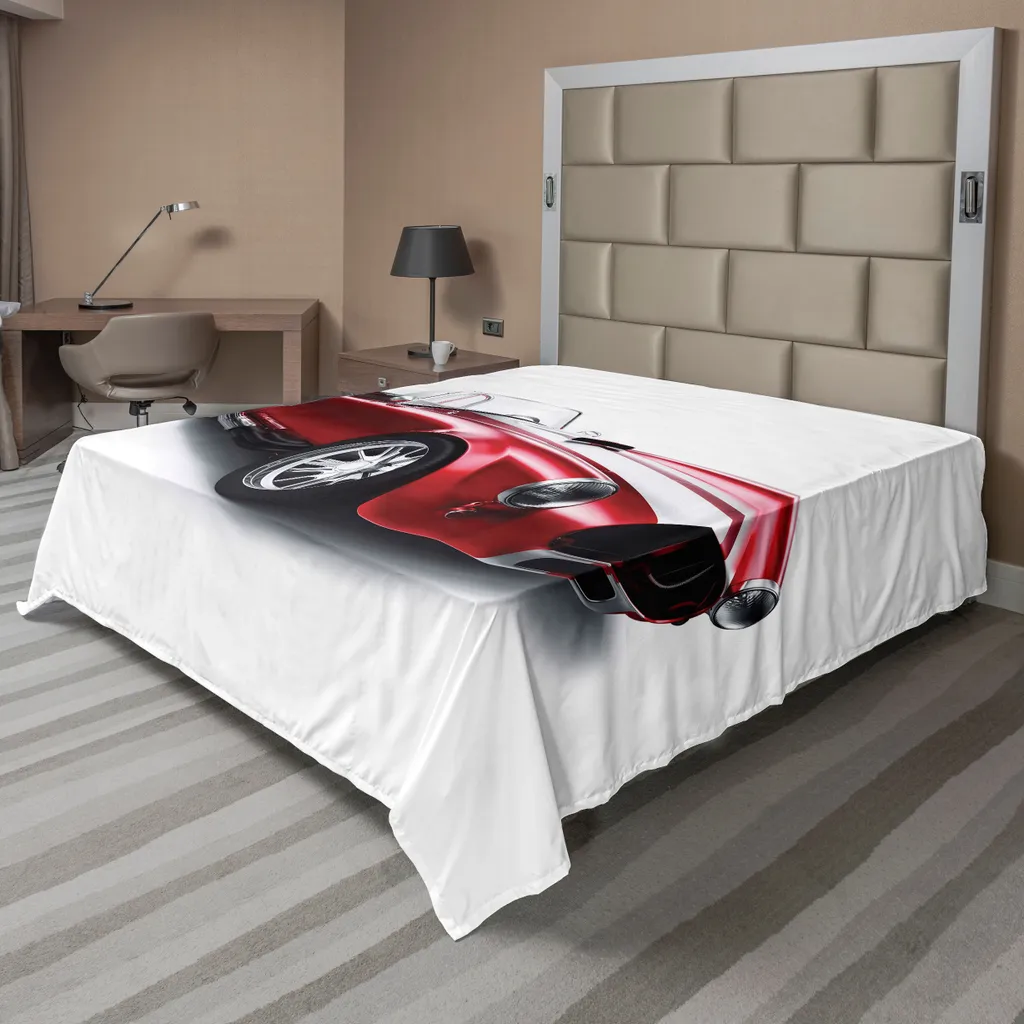 Idea Regalo: Lenzuolo ABAKUHAUS Auto d'Epoca Rossa 260x228 cm