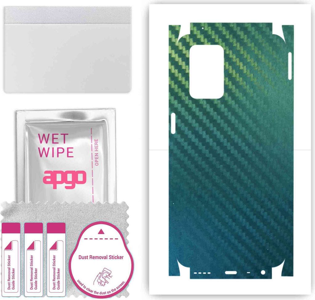 apgo Rückseite + Seiten Schutzfolie, Skin, kompatibel mit Realme 8s 5G, Hinten Displayschutzfolie aus Vinylfolie, kratzfest, einfache Montage - Ko...