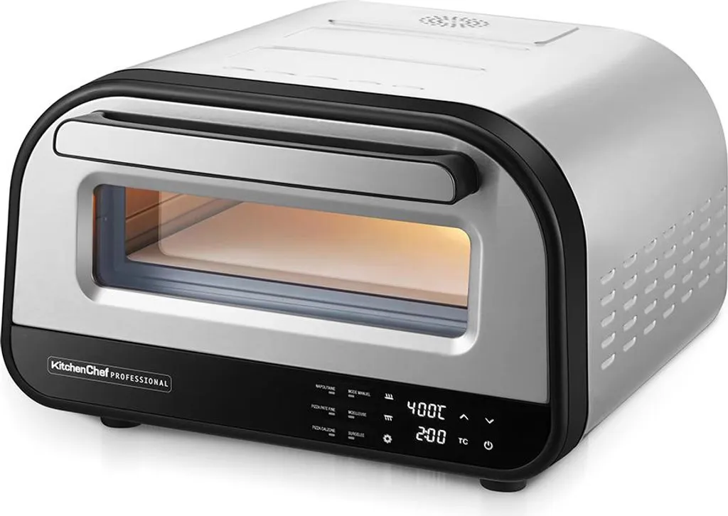 Four à pizza électrique professionnel KitchenChef en inox 32 cm - 3