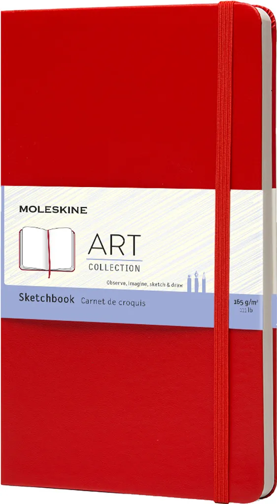 Album de Dessin Moleskine A5 165g avec Couverture Rigide Rouge