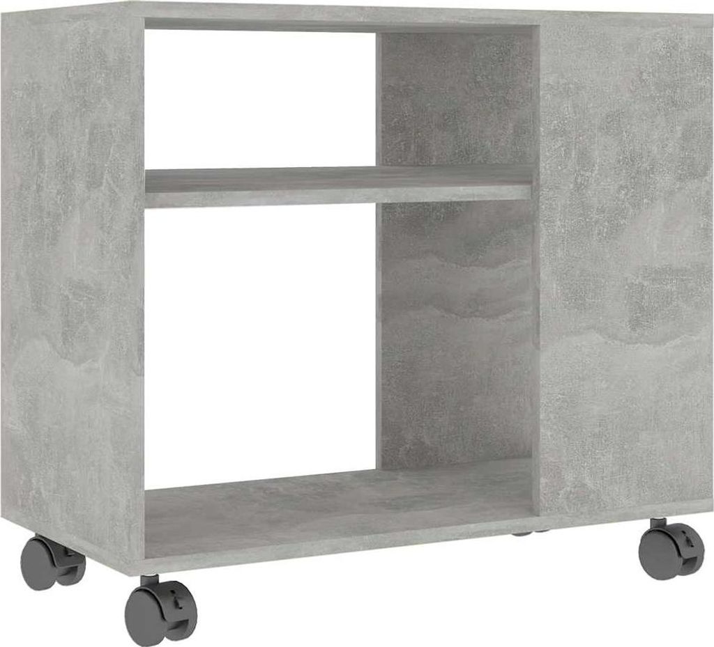 vidaXL Príkonový stolík, betónová sivá farba, 70x35x60,5 Obrázok produktu 