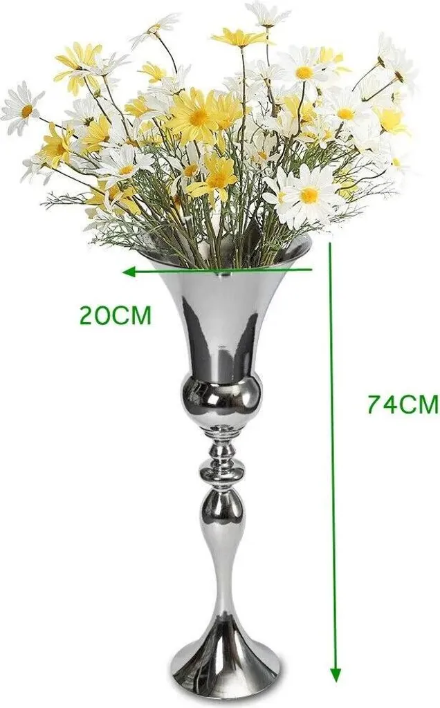 Vase argenté surface galvanisée ultra résistante pour centre de table - 7