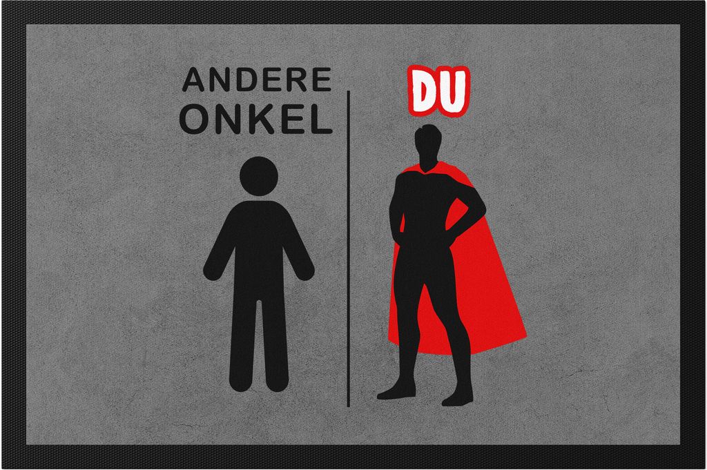 Andere Onkel Du Fußmatte Superheld Mein Held Dankeschön Geschenkidee Lustig Humor