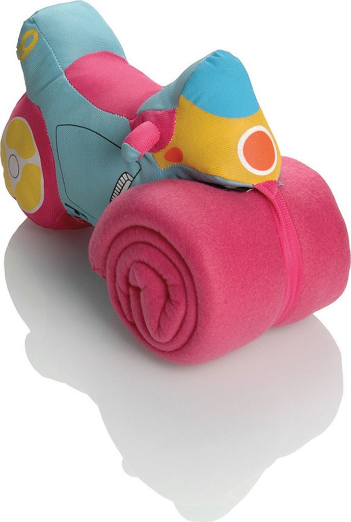 Booster Plush Motorrad mit weichem Fleece-Handtuch, blau
