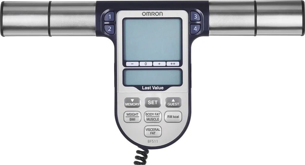 Bilancia Elettronica Omron BF511: Design Quadrato e Precisione Blu - 7