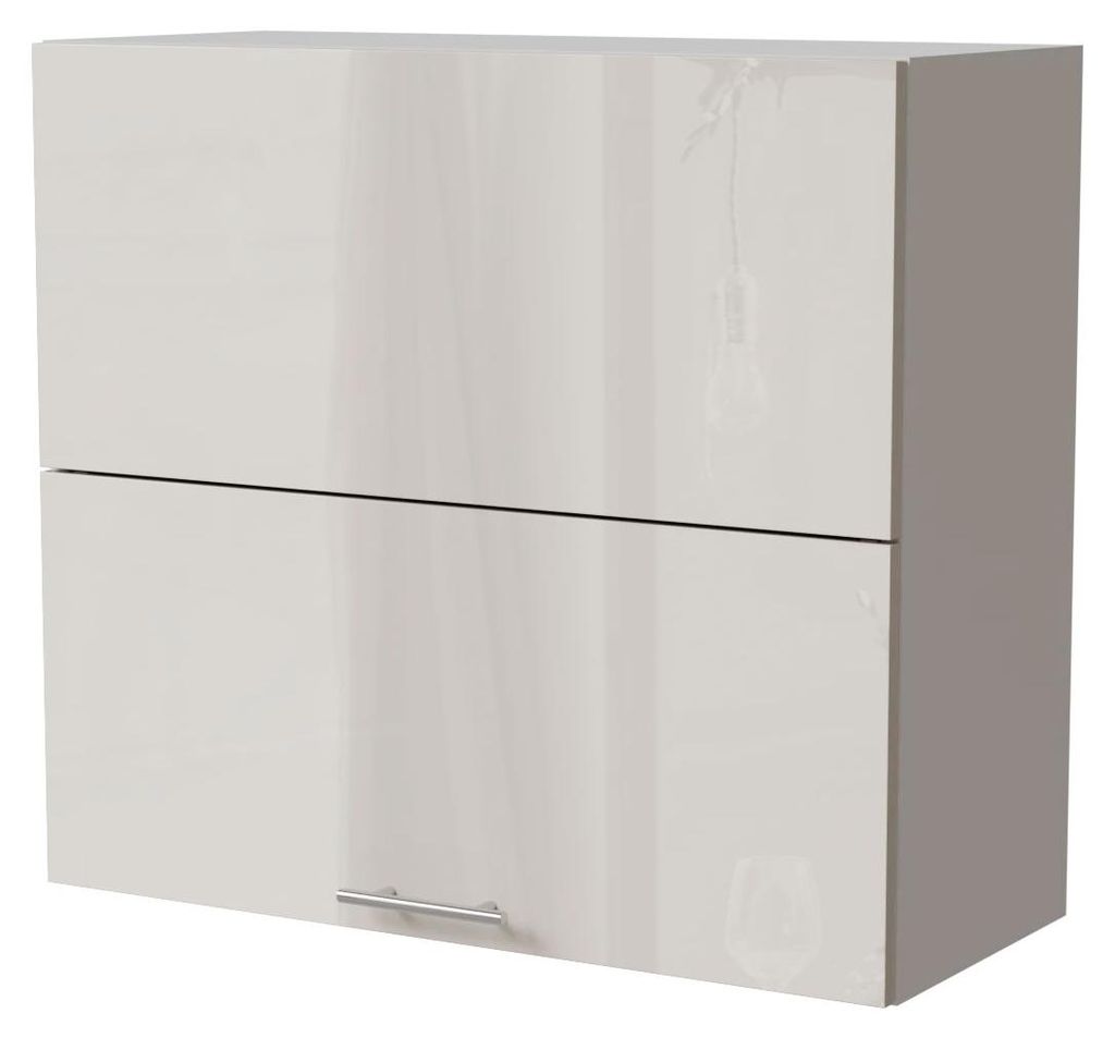 Küchenklapphängeschrank BRERRA 80x72cm Hochfaltklappe Farbe wählbar BR-W8B/80-AV RAL 9001 creme Hochglanz weiß