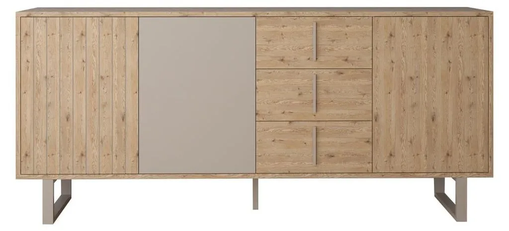 Buffet 3 portes et 3 tiroirs MILLAY L180 cm CALICOSY pour salon moderne