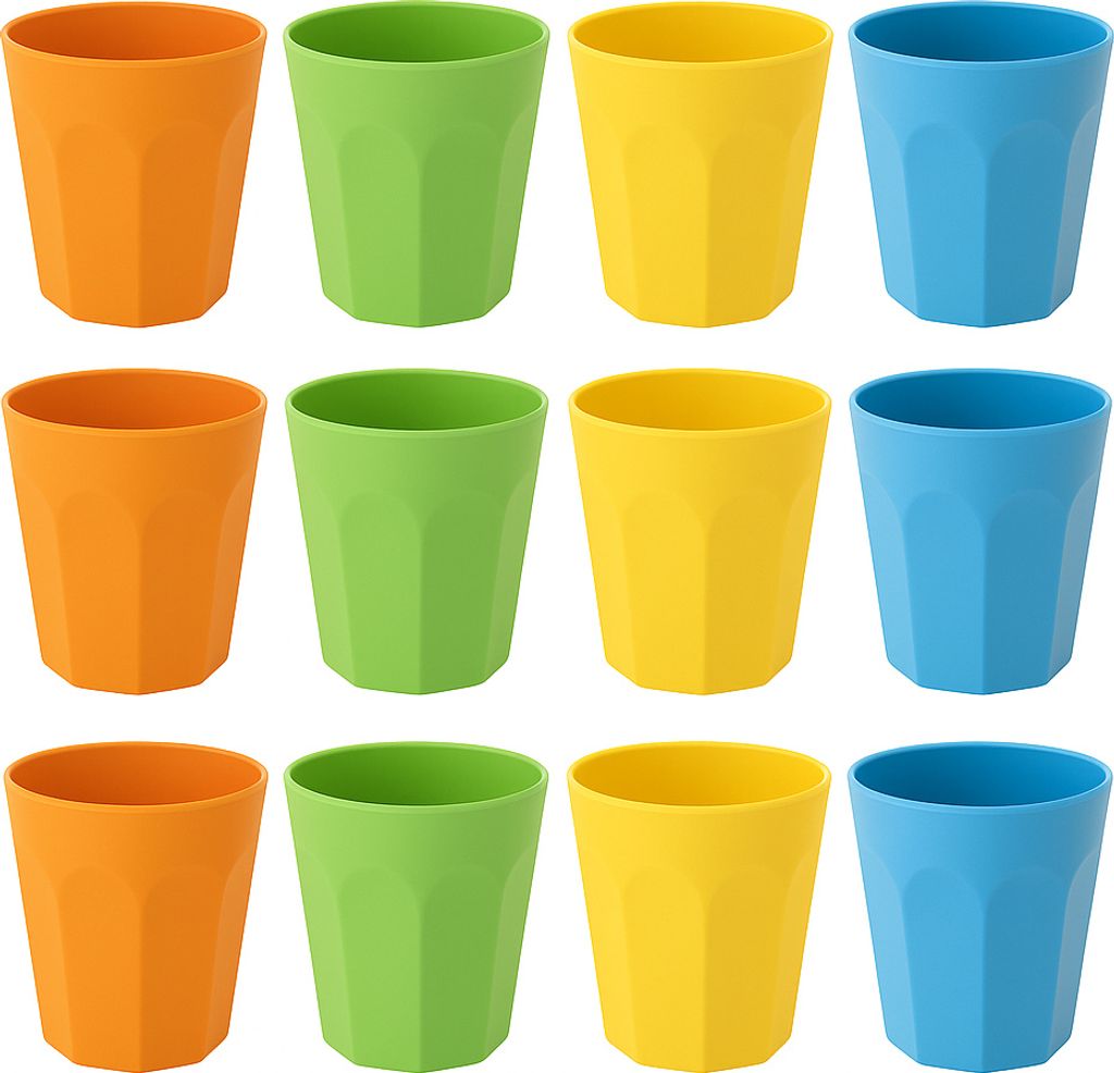 lot de 12 gobelets en plastique - 300 ml - incassables - 4 Image du produit 