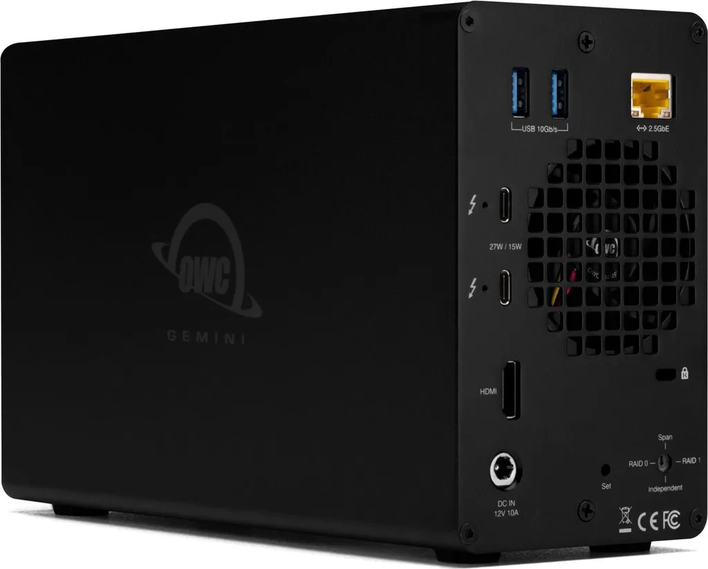 OWC Gemini Station de stockage 2 baies avec interface SATA et U.2 - 4