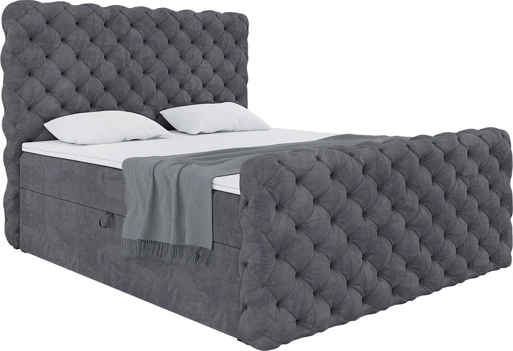 MEBLINI Boxspringbett Mit Bettkasten - Gepolstert D Produktbild-Vorschau 8