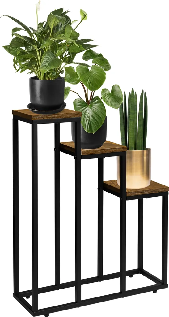 Support de Fleurs Debout en Chêne Noir Loren - Porte-Plante Design
