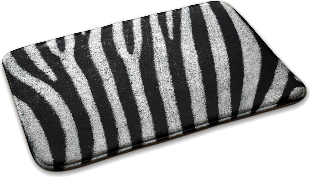 Teppich Wohnzimmer Schlafzimmer Modern - 90 cm x 60 cm - Zebra