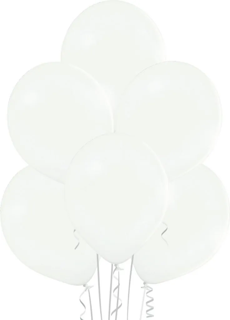 Décoration de salle avec 100 ballons B105 blanc pastel pour anniversaire