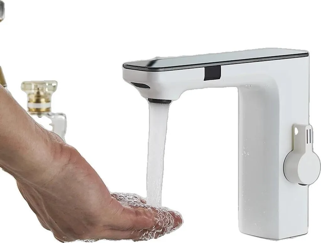 Miscelatore a Muro Bianco Ottone Contemporary Style - Arredo Bagno