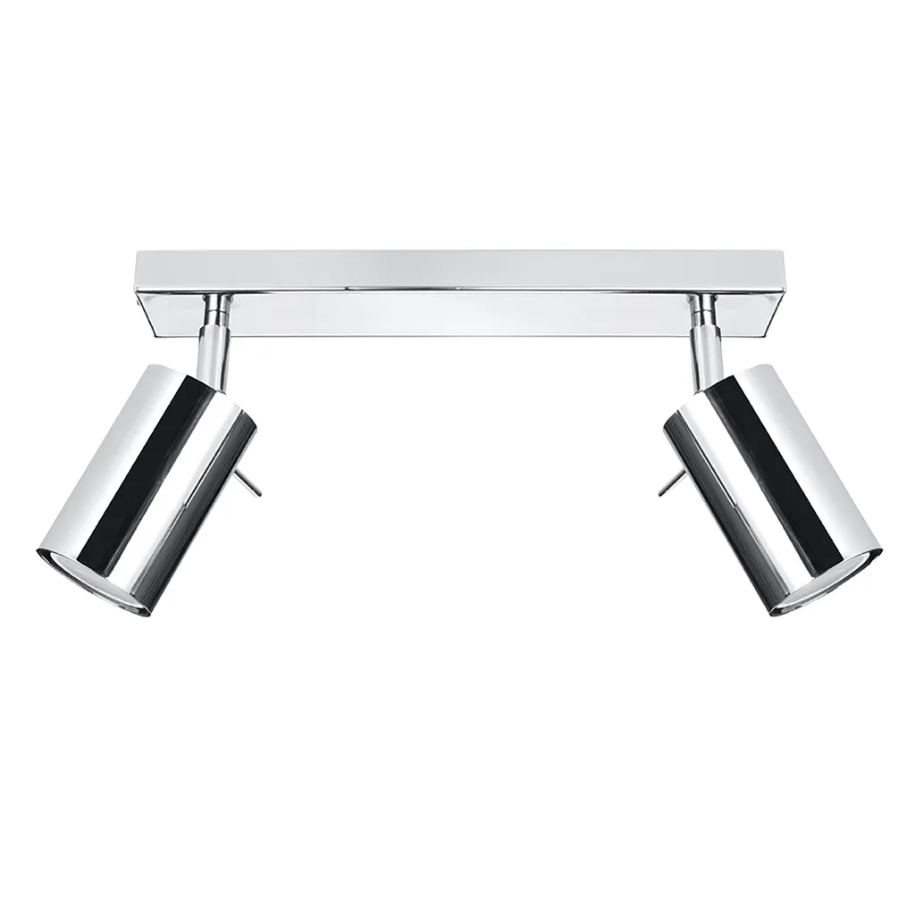 Lampada da soffitto RING 2 cromo 2xGU10 10W acciaio 16x6x30cm Sollux Lighting