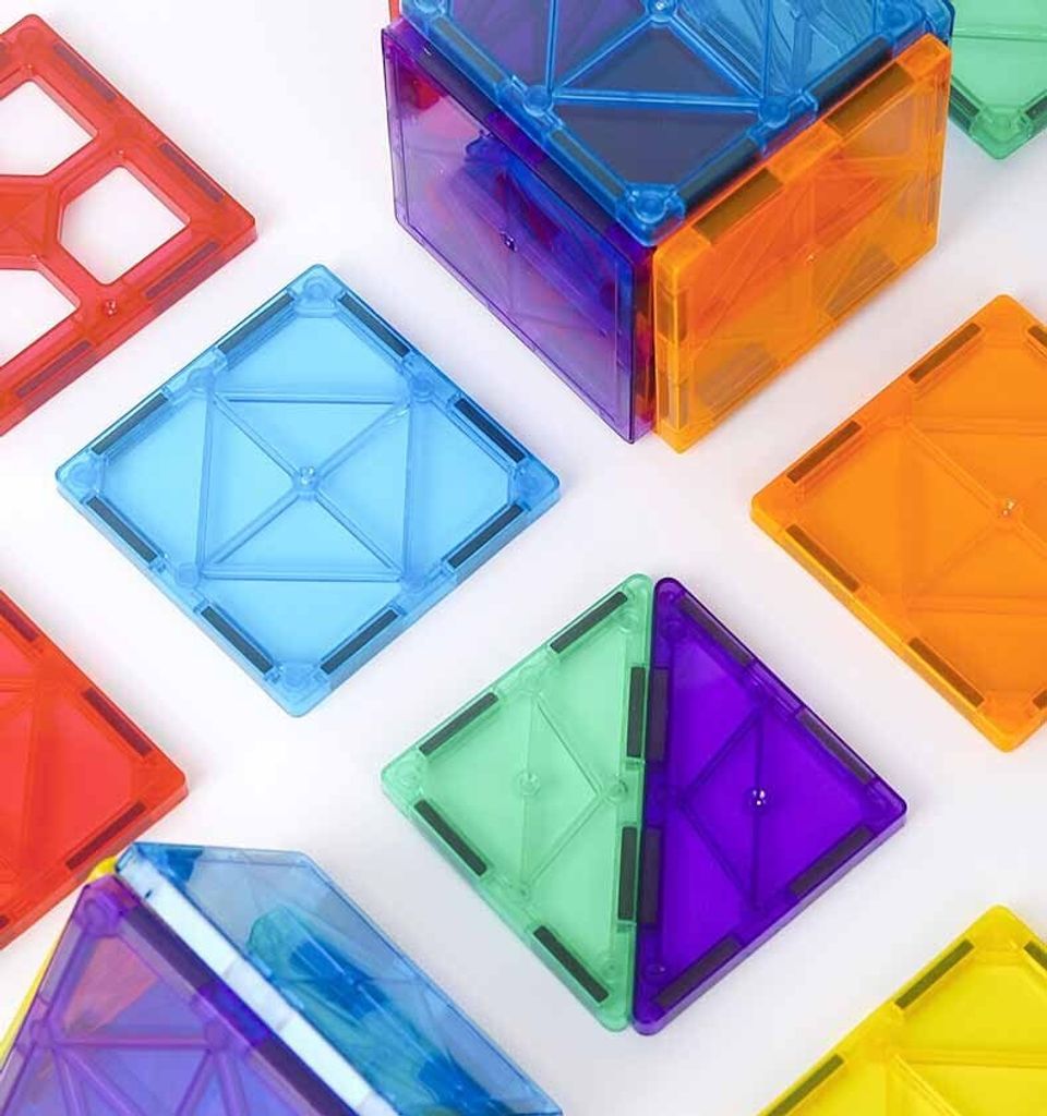 Magnetická stavebnica pre deti sada 112ks - Magnetic Tiles Obrázok produktu 4