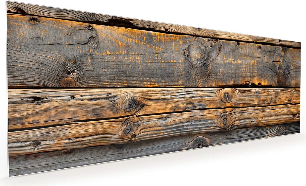 Küchenrückwand Spritzschutz Glas mit Motiv Holzmuster Planken 40 x 40 cm