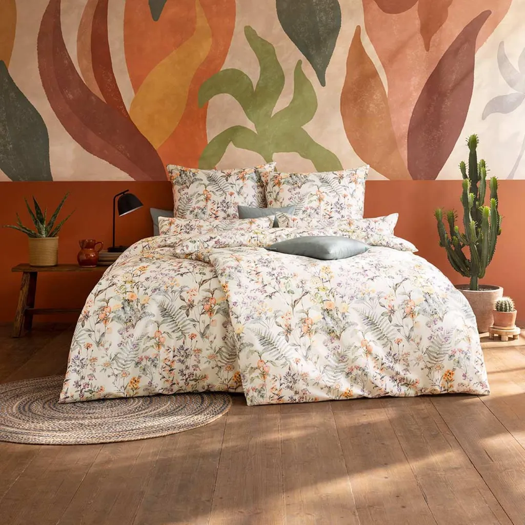 Linge de lit Cordula ESTELLA - Parure de couette haut de gamme en Mako-Satin