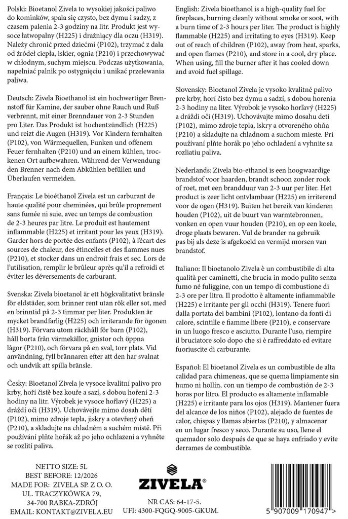 Bioethanol 96,6% Mit Orangeduft - Sauberer Kaminfuel Für Ethanolkamine