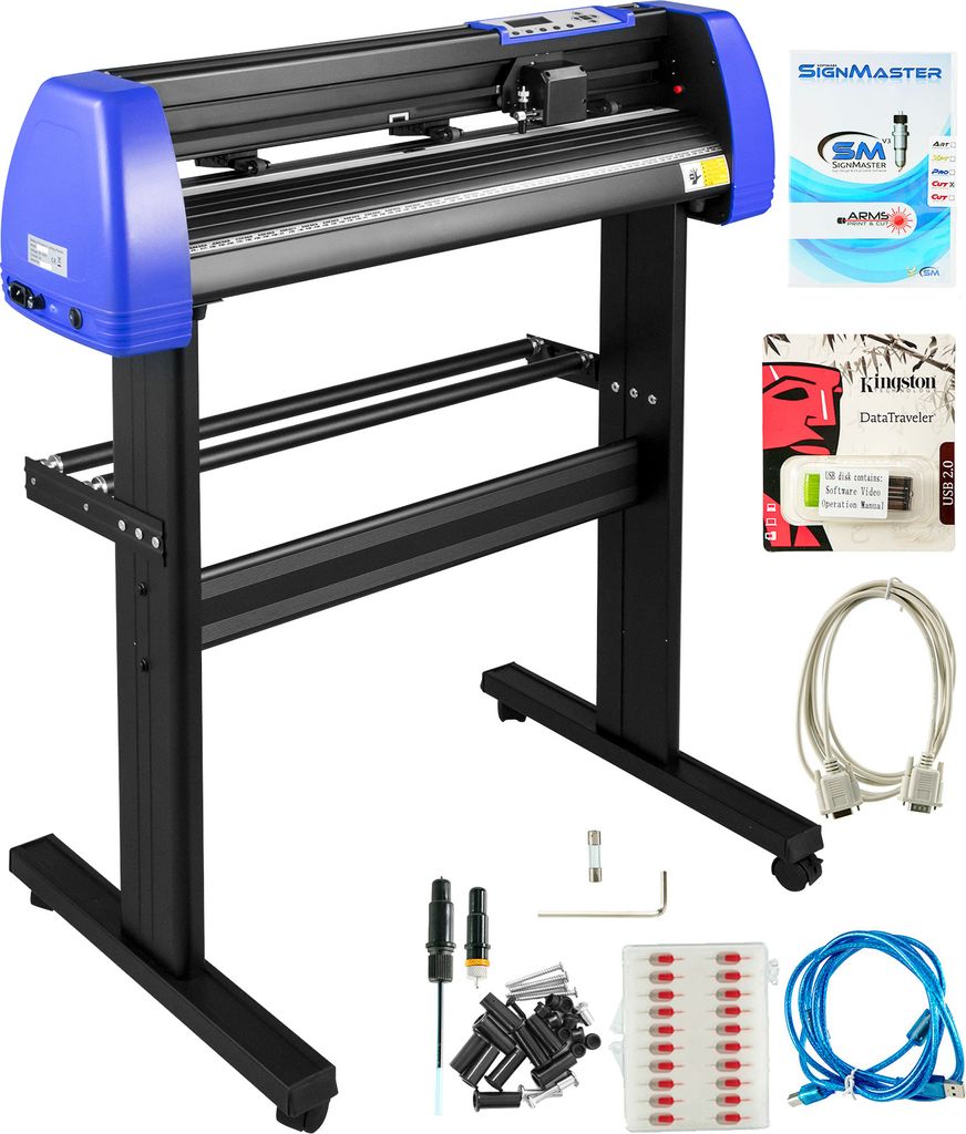 SucceBuy 34-Zoll-Vinylschneider, 870 mm Schneidemaschine, einstellbare Kraft und Geschwindigkeit, stabiler Bodenständer, für die Schilderherstellung