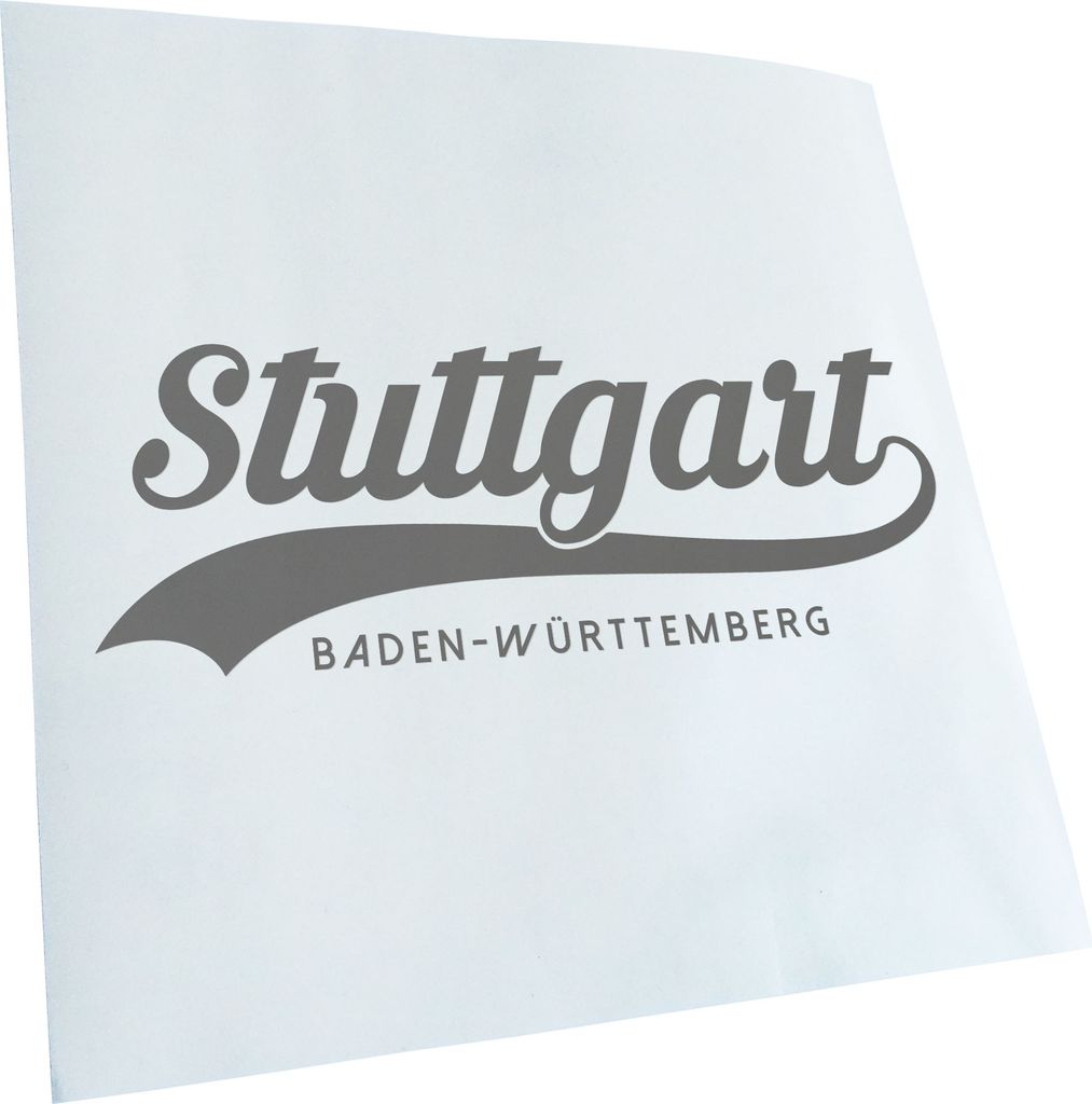 Kiwistar - Autoaufkleber - Stuttgart Baden-Württemberg - Grau - 60x21cm - Aufkleber für Auto, Laptop, Fahrrad, LKW, Motorrad mehrfarbig JDM Decal...