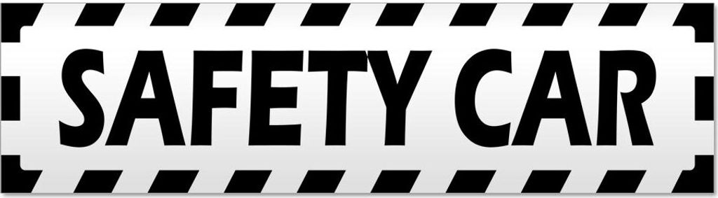 Safety Car gestreift Magnetschild Schild magnetisch
