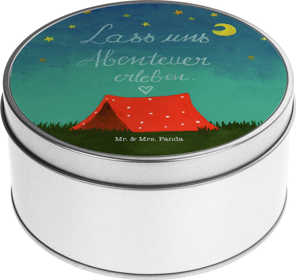 Mr. & Mrs. Panda zuckerdose Abenteuer - Geschenk, keksdosen, Keksdose, Outdoor, Dose, Aufbewahrungsbehälter, Camping, Vorratsdosen, Zelten, Natur,...