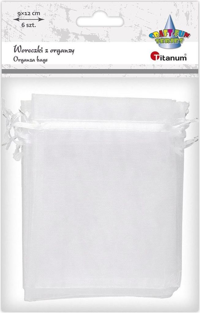 Bílé organzové sáčky 9x12 cm 10 kusů Titanum Obrázek produktu 