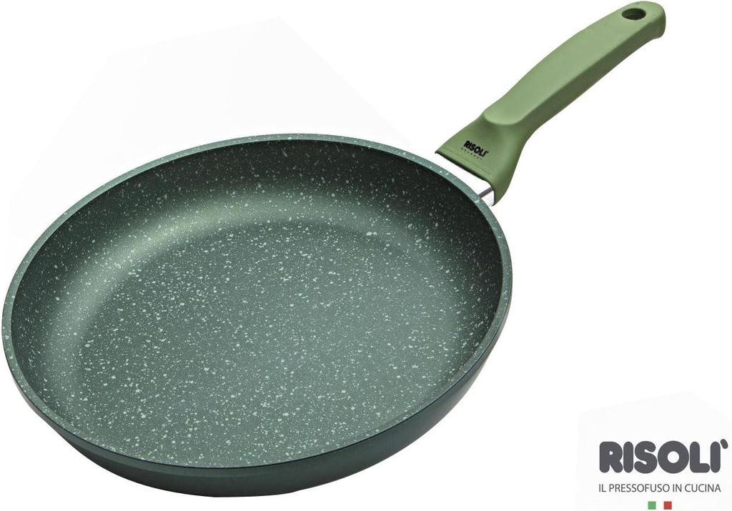 Risoli DR Green 00103DR/20GS Bratpfanne, 20 cm max. Durchmesser, Gusseisen/Gussaluminium, Antihaftbeschichtung