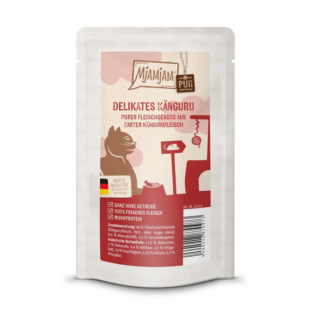 Mjamjam Quetschie zartes Känguru pur 125gx12