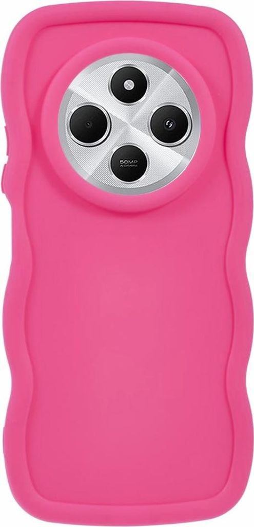 Hülle für Xiaomi Redmi 14C / Xiaomi Poco C75 - Phonesta Wavy Silikon Back Cover - Hot Pink