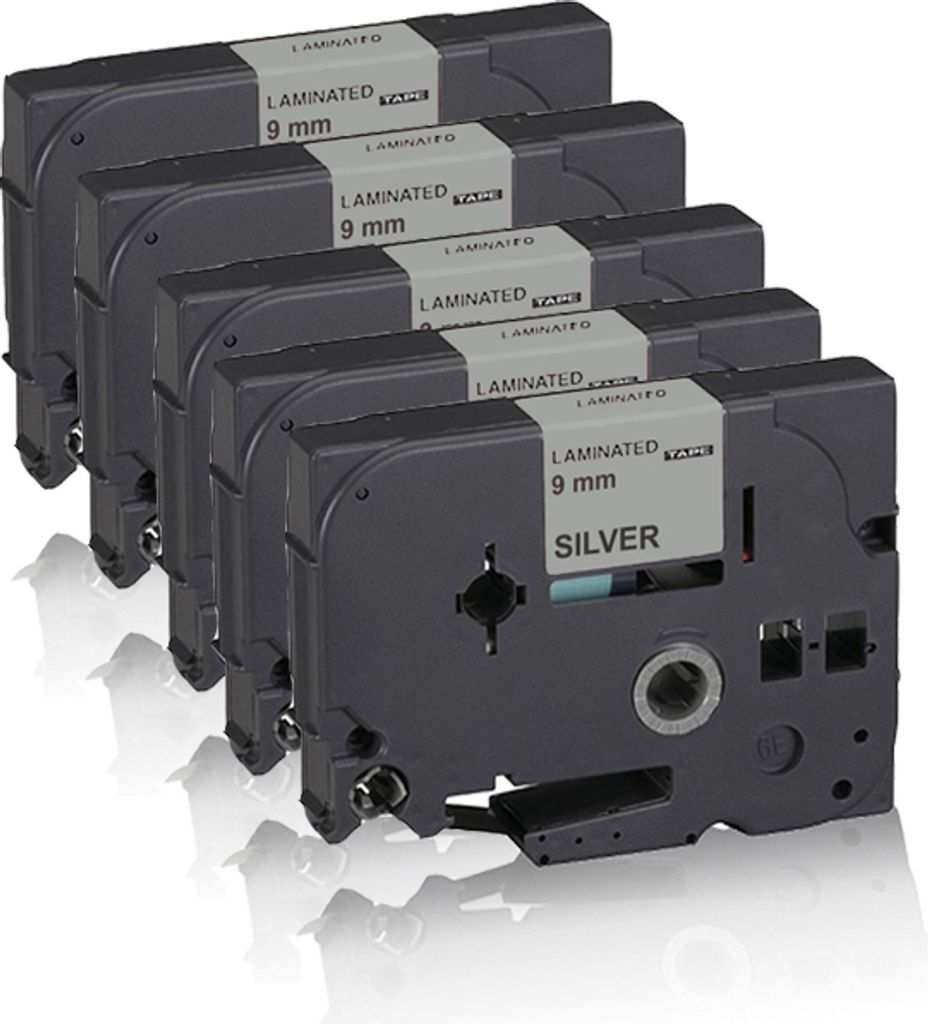 Print-Klex 5x Schriftband kompatibel kompatibel mit Bother P-Touch TZE921 P-Touch 7100 VP P-Touch 7500 VP P-Touch 7600 VP P-Touch 900 BTS P-Touch 9...