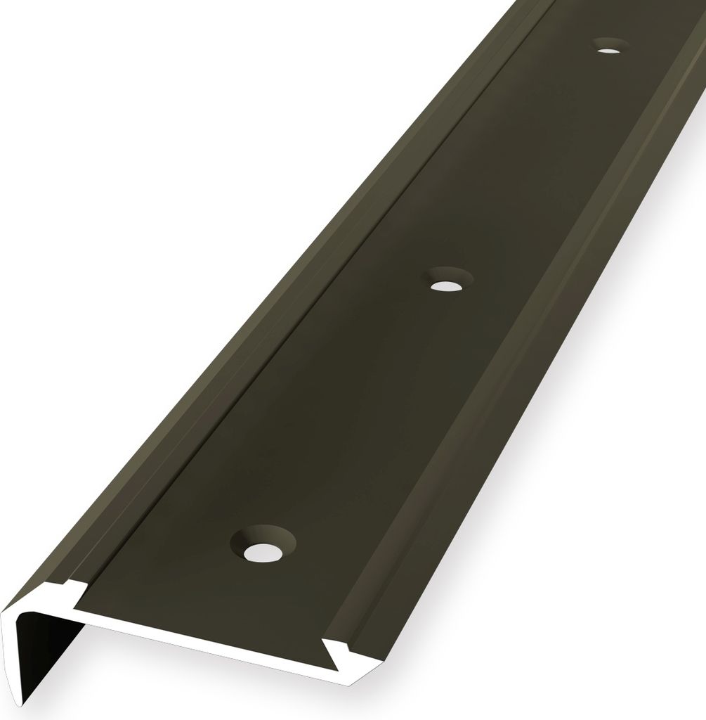 Treppenkantenprofil 19 x 42 x 2500 mm Winkelprofil Einfasshöhe 4 - 5 mm Aluminium hochwertig Versenkt Gebohrt Bronze Küberit