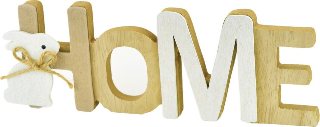 HOME Dekoration mit Hase 7,5x21,5 cm