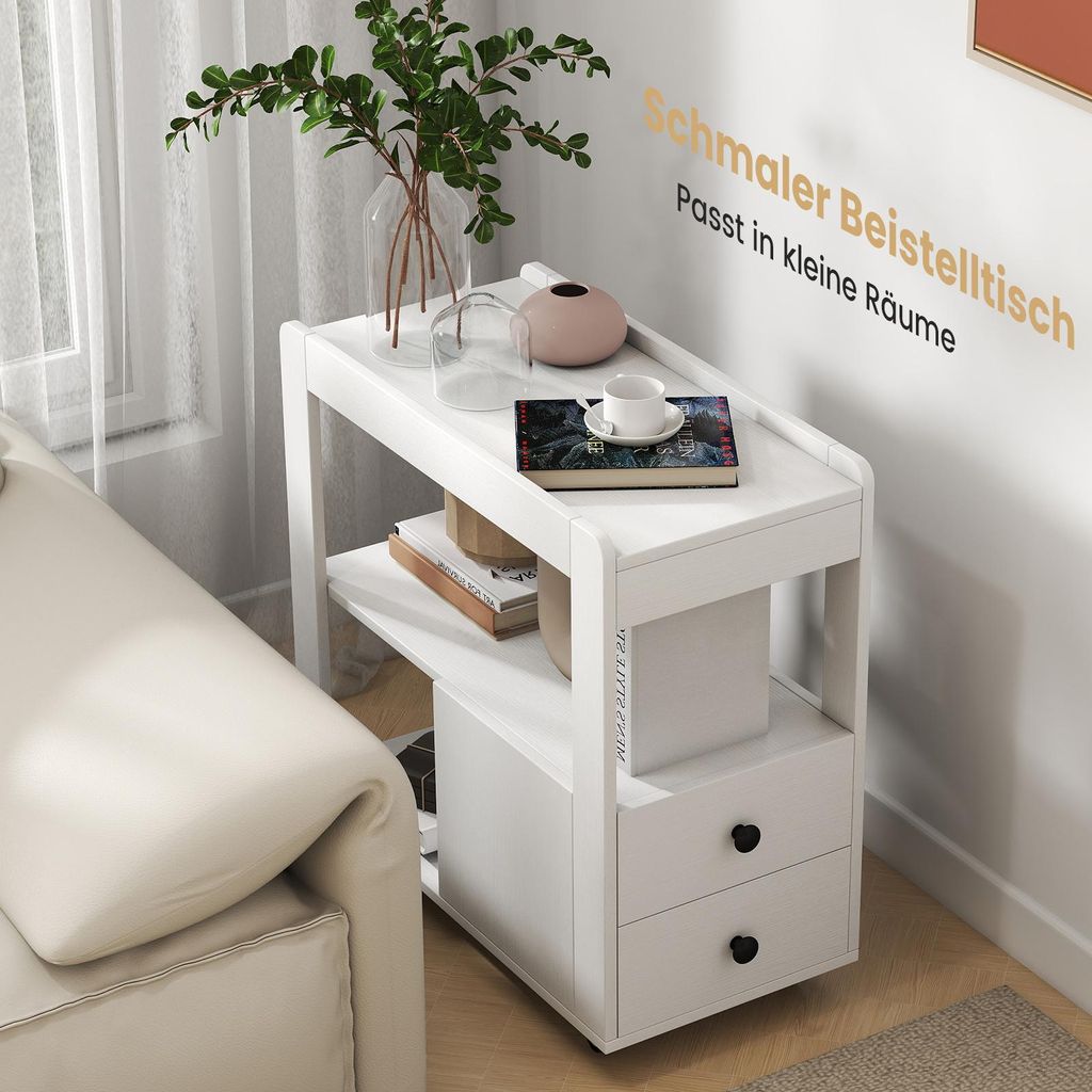 COSTWAY Schmaler Beistelltisch, moderner