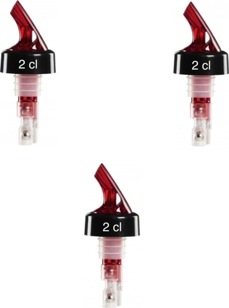 3 x Portionierer Compact zum Aufsetzen Rot