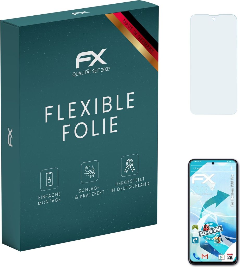 atFoliX FX-ActiFleX 3x Schutzfolie kompatibel mit Homtom P30 Pro Folie