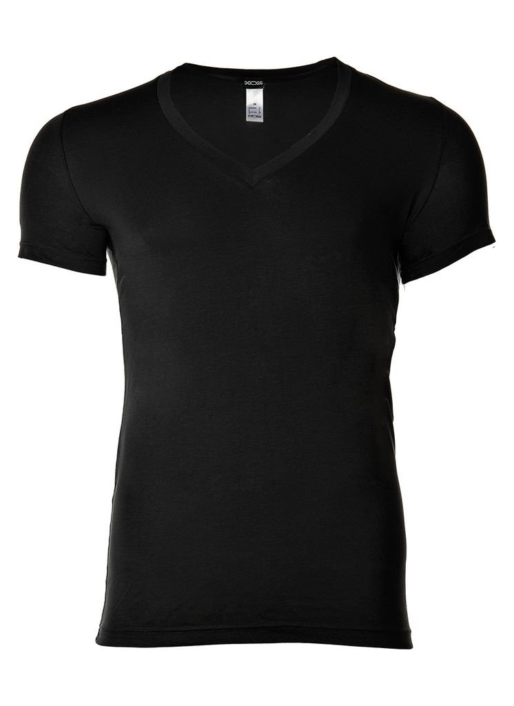 HOM Supreme Baumwolle tee-shirt (1-pack), heren T-shirt V-hals, zwart