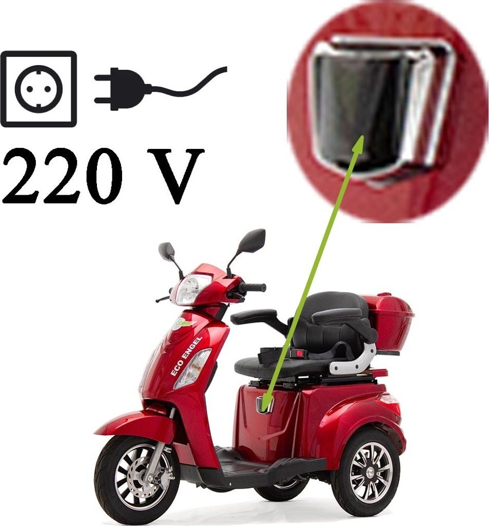 ECO ENGEL 500 Rot, 15 km/h, 1000 Watt, Reichweite c.a. 55 Produktbild 2
