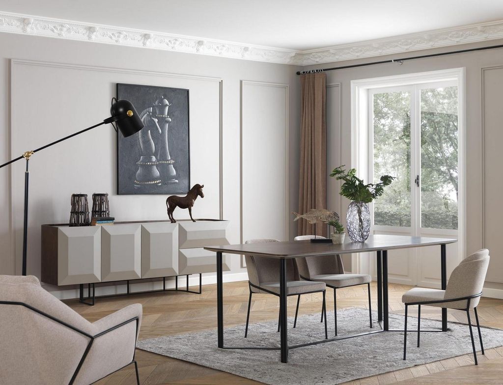 Weiß Garnitur Essecke Essgruppe Esstisch Set 8tlg Esszimmer Holz Neu