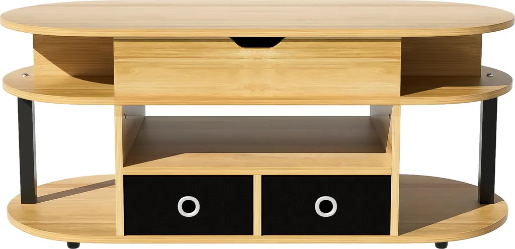 Table basse bureau relevable idéale pour télétravail avec rangements - 14