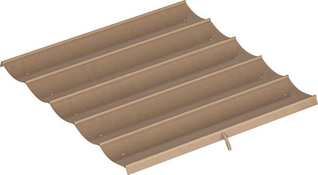 Ersatzdach für 3 x 3 m Pergola, einziehbar, mit Regenabflusslöchern, wetterfest, Polyester, Braun