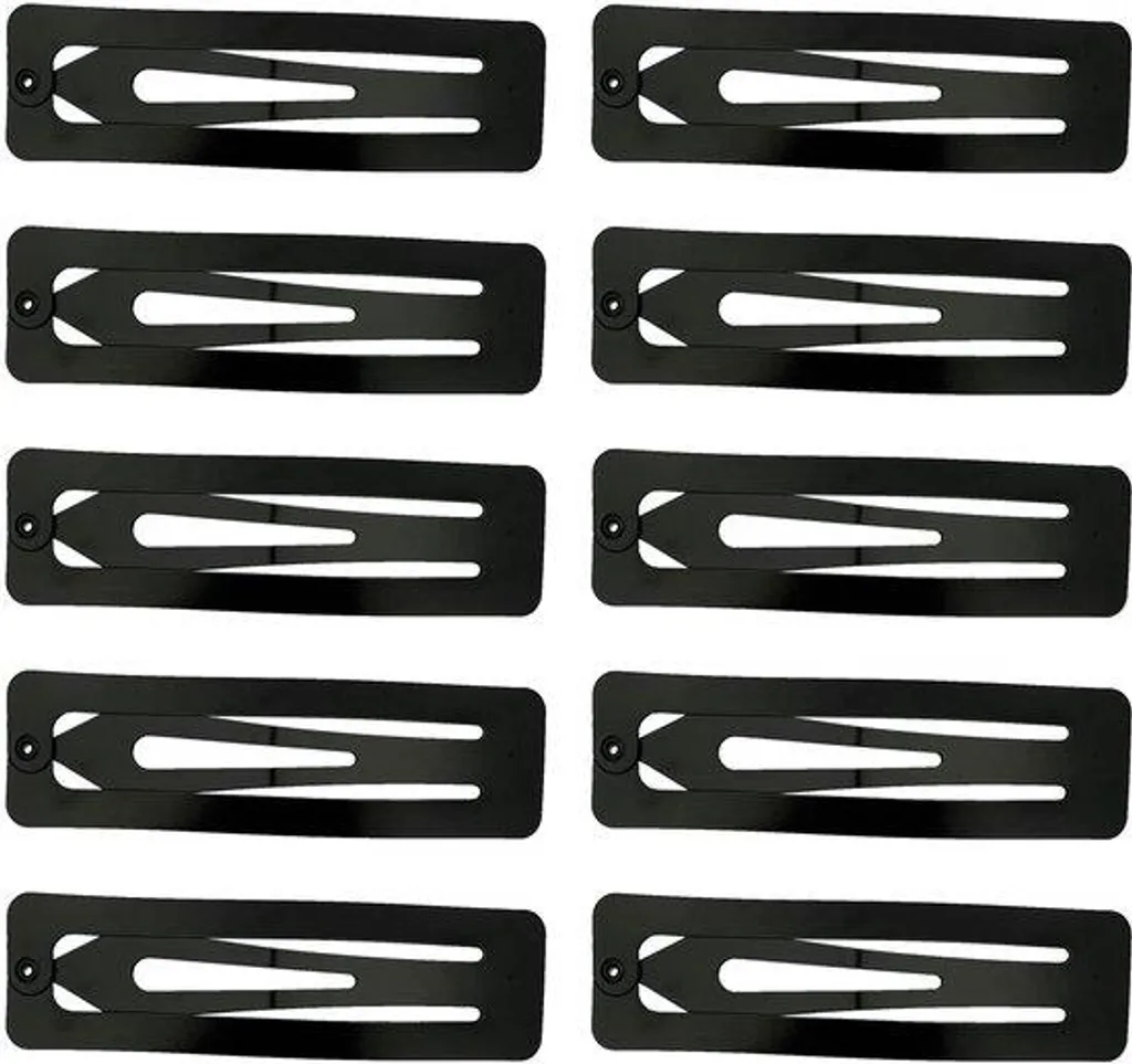 Barrettes Métalliques Anti-Glisse 6,8 cm - Lot de 10 Finition Premium