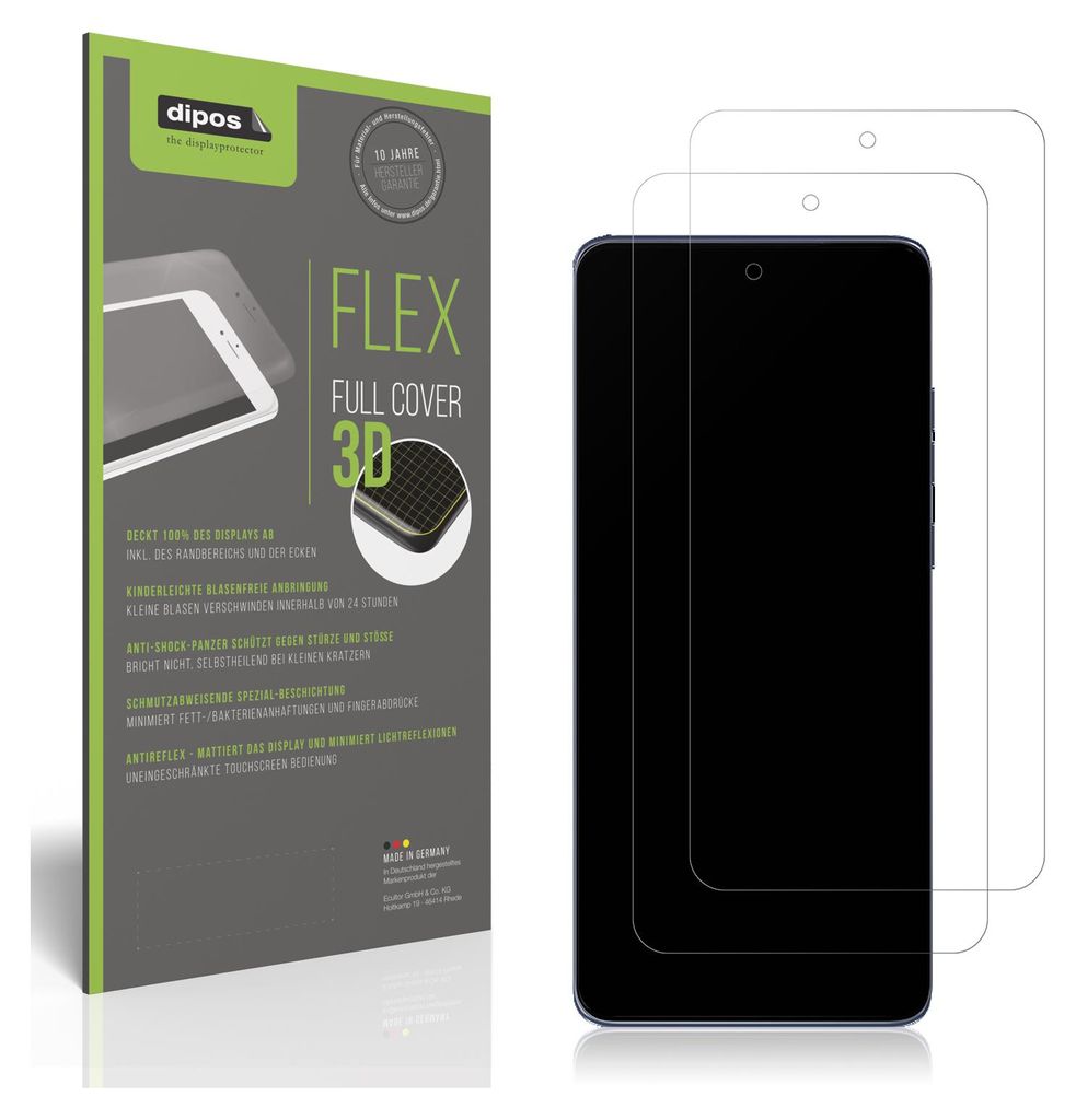 A product package for screen protectors and a smartphone with screen protectors on it.