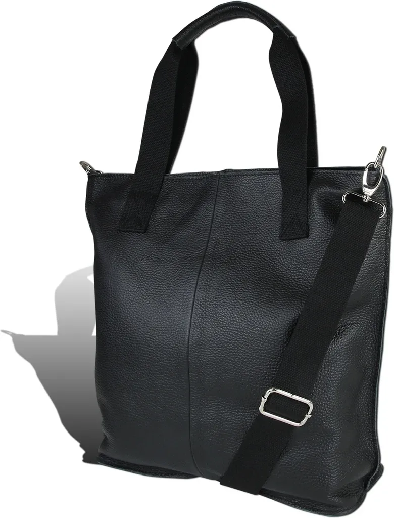 Grand Sac Cabas Noir Format XL pour Shopping et Travail Toscanto 44cm