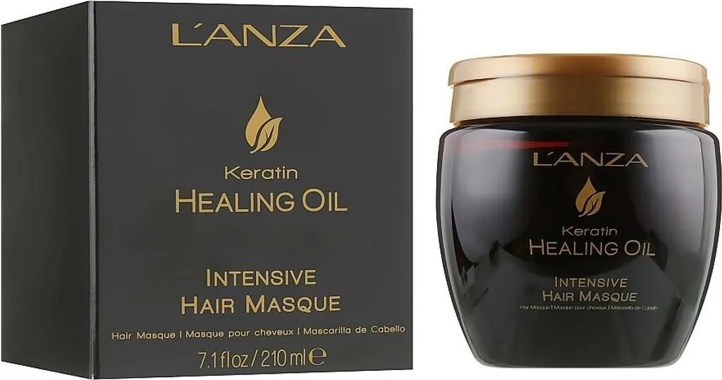L'ANZA Masque Keratin Healing Oil 210 ml aux Huiles Rares et Protéines