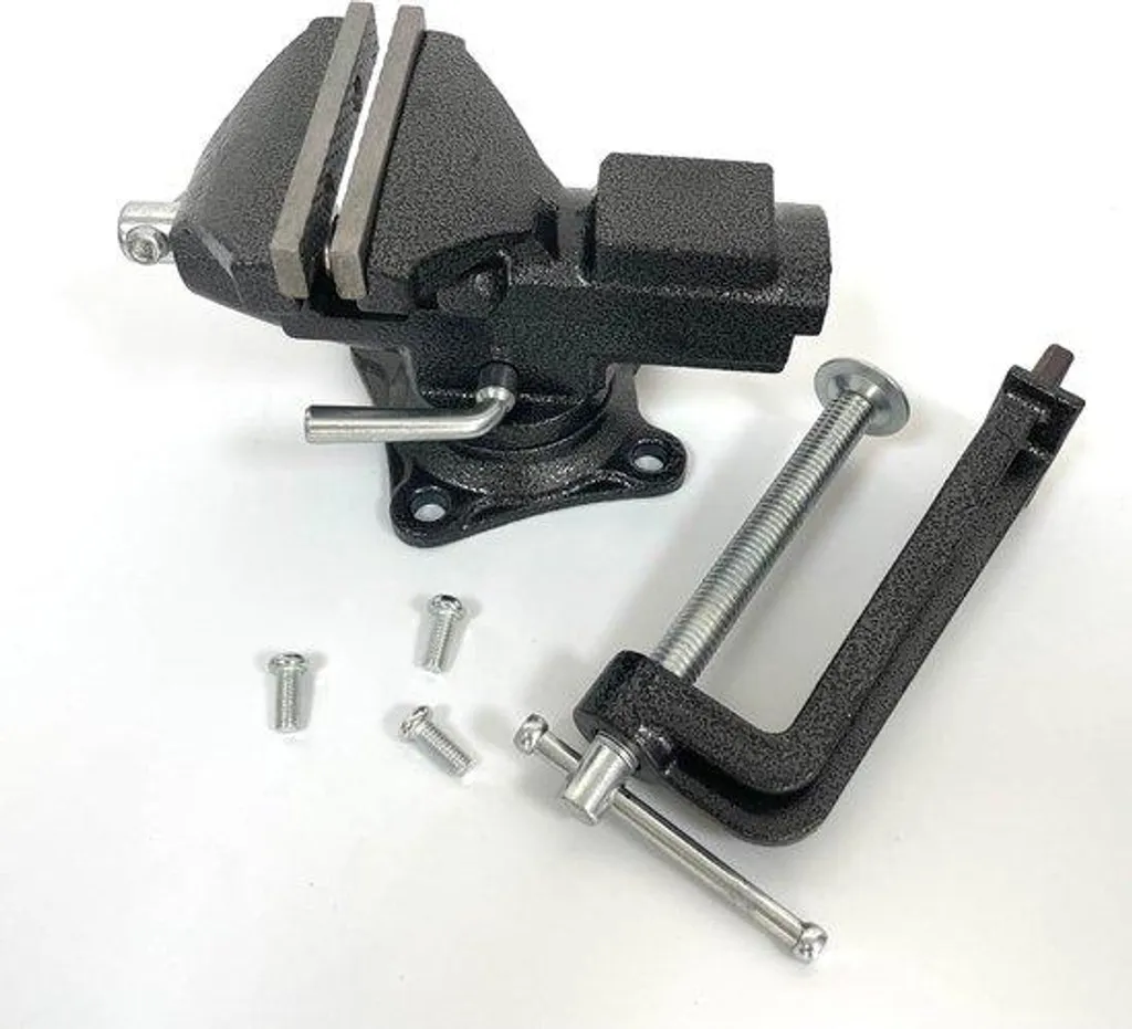 Étau pour loisirs créatifs et modélisme avec base rotative et fixation