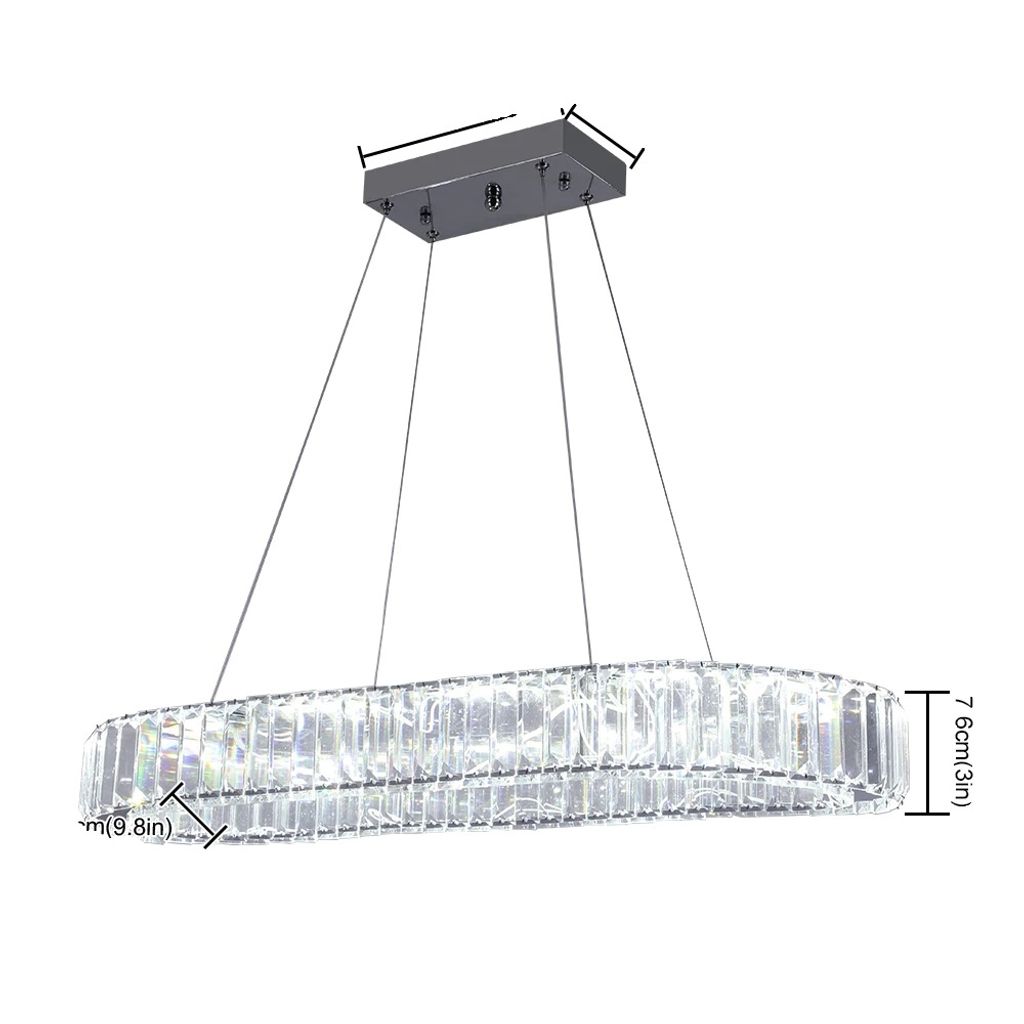 Lampadario moderno in cristallo, lampade LED incluse, Immagine del prodotto 